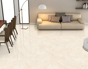 Carreaux de sol en porcelaine polie aspect marbre Crema Marfil de qualité supérieure brique réfractaire classique pour la décoration d'hôtel moderne - Product Image 6