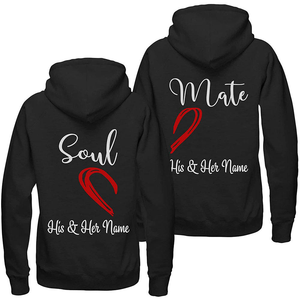Cadeau de la Saint-Valentin 2026 Pull en polaire unisexe Sweat-shirt personnalisé pour couple Sweat-shirts assortis pour âmes sœurs - Product Image 1