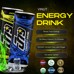 Energy Drink Punch 355ml Bebida 24 latas por caja lata Sin azúcar con vitaminas A y E OEM Etiqueta privada Vietnam - Product Image 3