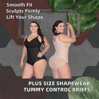 Panty Shapewear Pengencang Perut Plus Size, Penyangga Pinggul, Korset Pelangsing dengan Desain Pita, Bahan Nylon untuk Wanita
