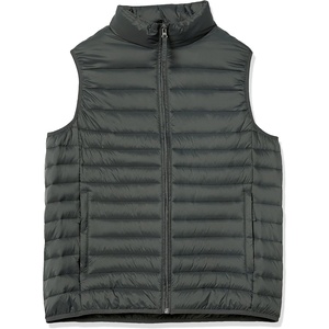 Veste d'hiver réversible sans manches pour hommes en polyester épais respirant et chaud rembourrage en coton 3D logo personnalisé pour adultes - Product Image 1
