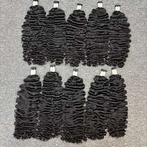 100% vrais cheveux humains birmans bouclés en vrac cheveux bruts vietnamiens - Product Image 4