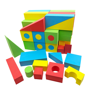 68 Pieces 4CM Thick Mixed Colors Non-Toxic EVA Jumbo Soft Building Blocks Construction Toy for 5 to 7 Years Modern Buildings - Product Image 1