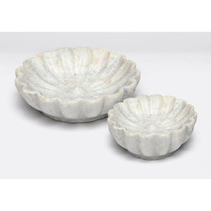 Bol de piédestal en pierre moderne de luxe élégant marbre foncé décor à la maison fabriqué à la main fruits servant du marbre solide décoratif - Product Image 5