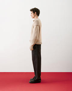 กางเกงยีนส์ผู้ชายเอวกลาง ผ้ายืด/ผ้าฝ้าย ลาย 3 มิติ สไตล์ลำลอง/ทางการ ทรงตรง สีเทาเข้ม ระบายอากาศ ซักเคมี - Product Image 5