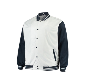 Wholesale 65% Cotton 35% Polyester Canvas Reversible Eco-Friendly Winter Soft Breathable Unisex Casual Baseball Varsity <b>Jacket</b> - Product Image 4