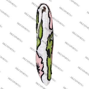 Bolso de Mano con Cuentas Multicolor y Floral para Mujer, Bolso de Noche Bohemio y Elegante, Cierre de Cremallera, Borla con Lentejuelas para Fiestas - Product Image 3