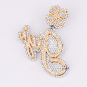 Hip Hop Diamant 14KT Or Deux Tons Bijoux Glacé Pendentif Personnalisé VVS Clarté Lab Grown Diamant IGI Certifié - Product Image 5