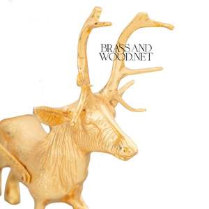 Bol de transport de renne en laiton massif cristal - Product Image 4