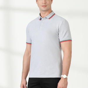 Vente en gros de polos 100% coton pour hommes polo de golf uni t-shirt vierge - Product Image 5