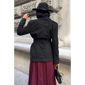 Chaqueta de Gamuza con Botones Estilo Vintage 6131 para Mujer, Diseño con Cinturón - Product Image 6