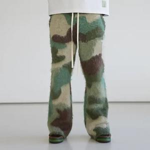 Pantalons évasés unisexes en coton et fibre de bambou de haute qualité OEM, cordon de serrage, longs, personnalisés, style streetwear, taille élastique - Product Image 4