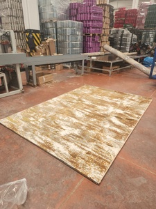 Tapis Adiva rectangulaire à motif abstrait, style moderne, en polyester, fabriqué à la machine, résistant aux taches, à poils longs, réversible, pour salon - Product Image 6