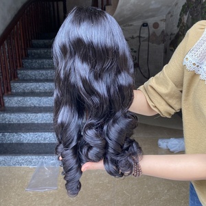 Perruques de cheveux humains crépus bouclés pour femmes noires, perruque de dentelle pleine crépue bouclée, perruque de dentelle pleine vierge crépue bouclée, vente en gros - Product Image 2