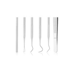 Dental Stainless Steel Manual <b>Oral</b> <b>Care</b> Kit 10pcs Mirror Probe Tweezer Forceps Tooth Stain Remover Tooth Cleaner Ergonomic Grip - Product Image 3
