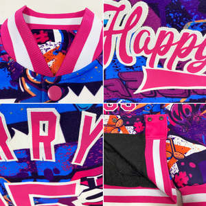 Lona recubierta de alta calidad béisbol bordado algodón mangas Letterman Bomber Varsity chaquetas College Spring Unisex - Product Image 5