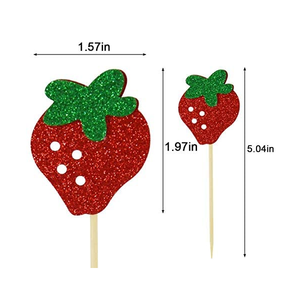 ของประดับตกแต่งปาร์ตี้ผลไม้น่ารัก12ชิ้นสำหรับวันเกิดของเด็กผู้หญิงและของตกแต่งงานปาร์ตี้ - Product Image 2
