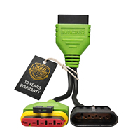 Cable adaptador de diagnóstico profesional Autroniq AC018 Vespa OBD2 de 16 pines a 5 pines macho y 5 pines hembra para motocicletas