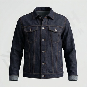 แจ็คเก็ตเดนิมลำลองแบบสั่งทำสำหรับผู้ชาย ไซส์ใหญ่พิเศษ ผ้าฝ้าย 100% ตัวเสื้อมีโลโก้ด้านหน้า ตัวเลือกแบบระบายอากาศได้ดี เหมาะสำหรับฤดูหนาว - Product Image 1