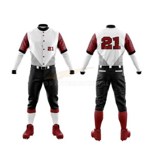 Vente en gros d'usine d'uniformes de baseball à sublimation personnalisés ensemble complet de vêtements de sport d'équipe pour hommes uniformes de baseball - Product Image 3