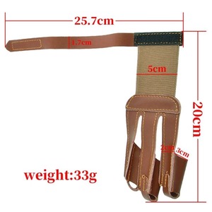 3-Ngón Tay Tab Bảo Vệ Bảo Vệ Găng Tay Da Cho Recurve Bow Bắn Súng Và Săn Bắn Bắn Cung Thiết Bị Handguard Cho Bow Thiết Bị - Product Image 6