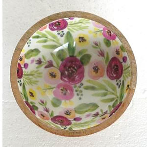 ชามข้าวพิมพ์ลายเคลือบไม้ดีไซน์ตามธรรมชาติชามข้าวทรงกลมทำจากไม้มะม่วง - Product Image 2