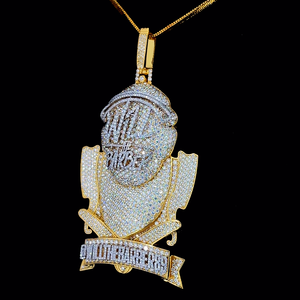 Moissanita VVS de Oro Rosa de la Mejor Calidad, Corte Brillante, Certificado GIA, Chapado en Oro de 10K, Cierre Personalizado con Letra, Unisex, Estilo Hip Hop - Product Image 2