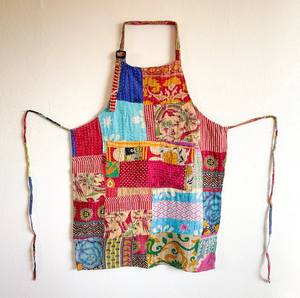 Wholesale Vintage Kantha Quilt <b>Apron</b> Handmade Patchwork Quilted <b>Apron</b>, Bohemian Cotton <b>Apron</b> for Women <b>Kitchen</b> <b>Apron</b>, All Size - Product Image 1