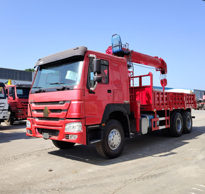 Camion de fret Howo PC200-8 d'occasion de bonne qualité et à prix abordable, modèle 2022, 20T, avec grue de 10T, moteur diesel Euro III, caméra arrière 360° - Product Image 1