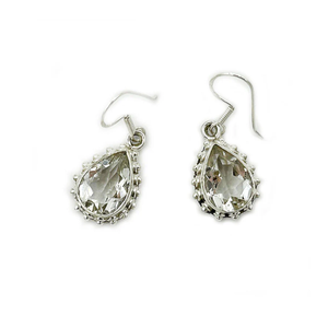 Pendiente de piedras preciosas de amatista verde Plata de Ley 925 con ajuste de bisel Chapado en plata Pendiente de moda para fiesta de regalo de boda. - Product Image 1