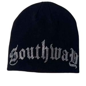 Gorro de Punto con Brillantina y Pedrería, Elegante y Cálido, con Efecto Brillante, para Mujer, Estilo Urbano, para Invierno - Product Image 1