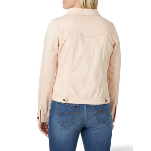 Veste en jean pour femme en coton avec logo personnalisé, respirante, pour usage extérieur, vente en gros - Product Image 2