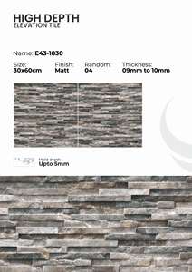 Diseños de Elevación con Textura Arquitectónica que Utilizan Azulejos de Pared Mate de Alta Definición de 300x600 mm - Product Image 3