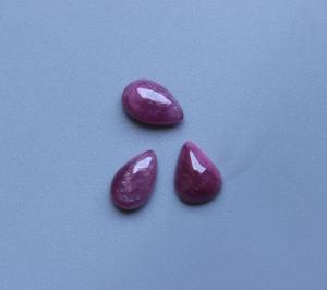 อัญมณีทรงหลังเบี้ยทรงลูกแพร์ทับทิมธรรมชาติสำหรับทำเครื่องประดับ TJ - Product Image 1