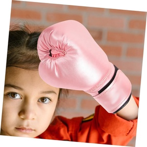 Pink PU Full Finger Boxing <b>Gloves</b> <b>Moisture</b> Wicking Adjustable Wrist Strap Lightweight for Closure-Unisex Adult <b>Gloves</b> - Product Image 4