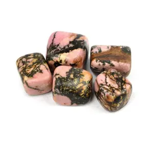Pedra preciosa natural rodonita venda atacado artesanato cristal cura pedra de tumble para venda ou fornecedor da índia