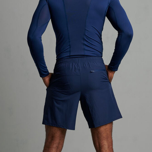 กางเกงขาสั้นลำลองสำหรับออกกำลังกายและวิ่งสำหรับผู้ชายรุ่นใหม่ล่าสุด  แบบถัก  ขอบเอวยางยืด  ลายเรียบ  ระบายอากาศได้ดี  แห้งเร็ว  ทรงหลวม  ตรง - Product Image 6