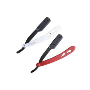 Rasoir droit de barbier avec manche en acier inoxydable, lame droite pliable, rasoir japonais en acier inoxydable - Product Image 2