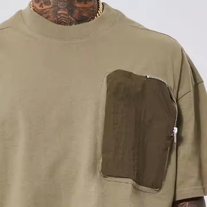 2025 personnalisé fabricant utilitaire poche surdimensionné t-shirt lavé impression votre propre marque logo Boxy Fit blanc t-shirts pour hommes - Product Image 2