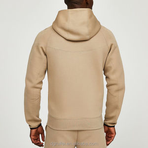 ชุดวอร์มผู้ชายผ้าโพลีเอสเตอร์/คอตตอน 2 in 1 แบบมีซิปและฮู้ด น้ำหนักเบา สำหรับฤดูใบไม้ร่วง รับสกรีนโลโก้ - Product Image 2