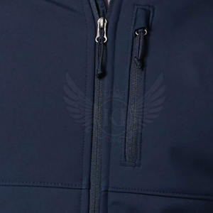 Veste Softshell pour hommes conçue sur mesure pour l'hiver en polaire imperméable respirante avec col montant et décoration à motifs - Product Image 6