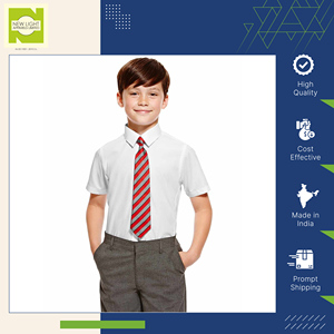 ชุดเครื่องแบบนักเรียนใส่ได้ทั้งชายและหญิงเสื้อแขนสั้นของอินเดียสำหรับเด็กนักเรียน - Product Image 4