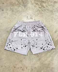 กางเกงขาสั้นเล่นบาสเก็ตบอลยิมสำหรับผู้ชายกางเกงขาสั้นตาข่ายหนาแบบคู่ทำจากโพลีเอสเตอร์100% สำหรับฤดูร้อน - Product Image 3