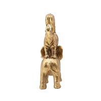 Figurine animale en métal doré avec éléphant rhinocéros et zèbre pour table basse moderne et présentoir contemporain