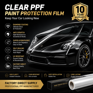 Film PPF transparent super hydrophobe, garantie 10 ans, protection anti-rayures, film TPU à revêtement diamanté, directement de l'usine - Product Image 1