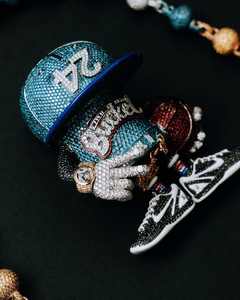 Pendentif personnalisé avec logo, design 3D, torche, serti de pierres, bijoux hip-hop, chaîne en moissanite personnalisée - Product Image 2