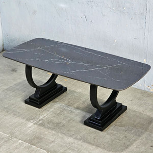 Modern Rectangular <b>Coffee</b> <b>Table</b> 120x55x45cm Ceramic Top Iron Legs Convertible Durable Storage Decorative Features Model TT68131 - Product Image 2