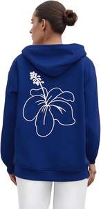 Sweat à capuche surdimensionné personnalisé pour femme, jogging, coton respirant, molleton, vêtements de détente, broderie 3D sur le devant, super doux, badge - Product Image 3