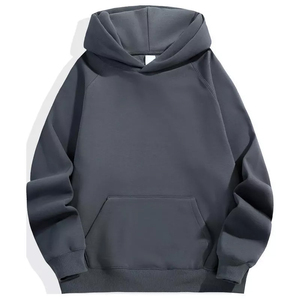 Pull-over en molleton épais et lourd de qualité supérieure, 100 % coton, hiver, uni, décontracté, logo personnalisé, respirant, surdimensionné - Product Image 2