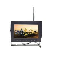 Moniteur multi-vues AHD 1080P de 7 pouces | Écran quadruple à 4 canaux | Étanche IP69K | Connecteur d'aviation à 4 broches | Dispositif de sécurité pour flotte de camions